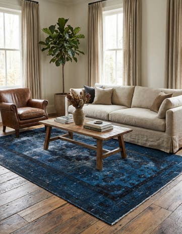 4' 4 x 7' 3 Hand Knotted Ultra Vintage Persian Wool Rug