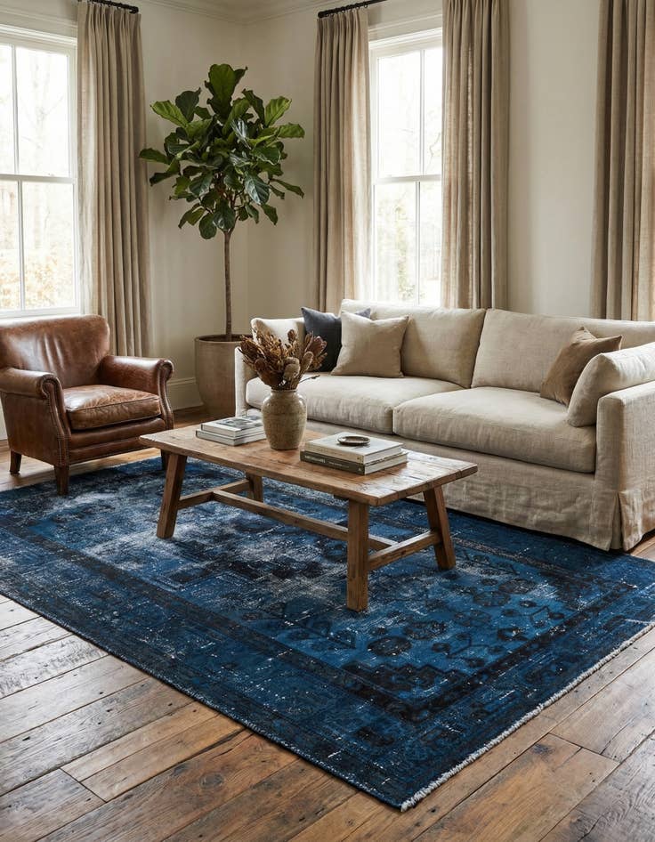 Detail image of  4' 4 x 7' 3  Hand Knotted Ultra Vintage Persian Wool Rug