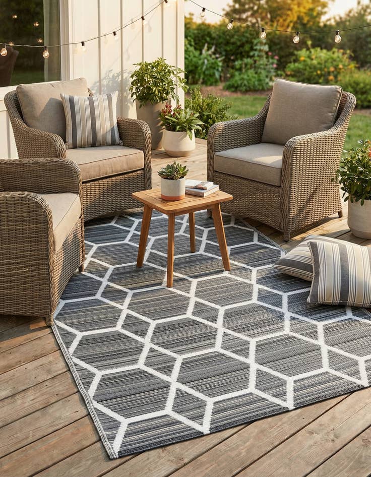 Detail image of 5' x 8'  Washable Vista Breeze Indoor / Outdoor Rug