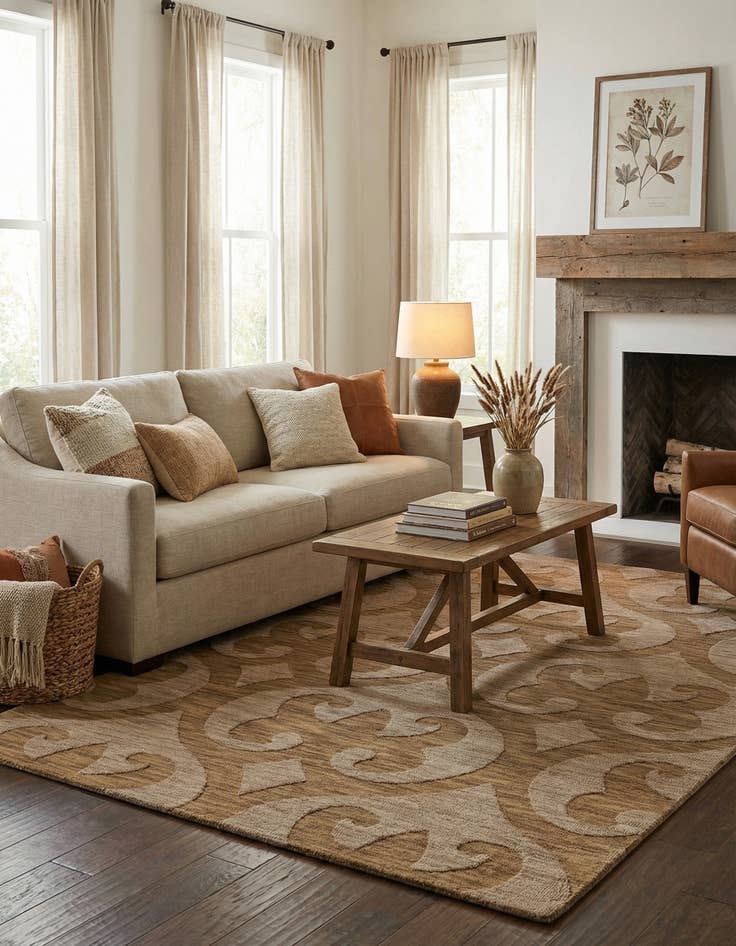 Detail image of 5' x 8' Luna Wool Rug