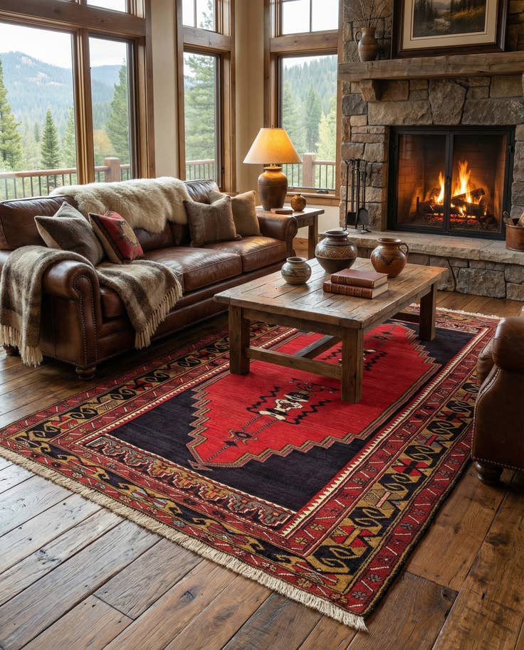Detail image of 4' 6 x 8' Yuruk Rug