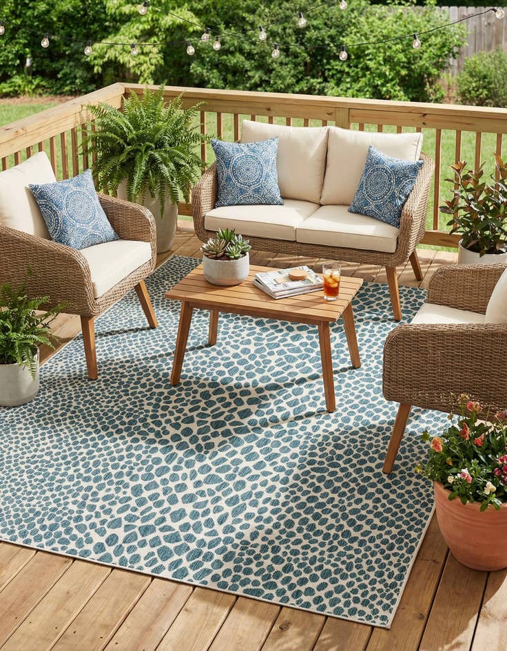 Detail image of  7' x 10'  Washable Jill Zarin Cape Town Indoor / Outdoor Rug