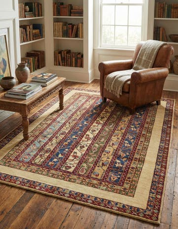4' 10 x 6' 6 Hand Knotted Ariana Ziegler Wool Rug