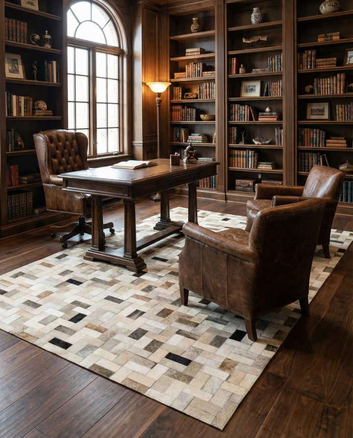 5' x 7' 11 Cowhide Stocks Rug