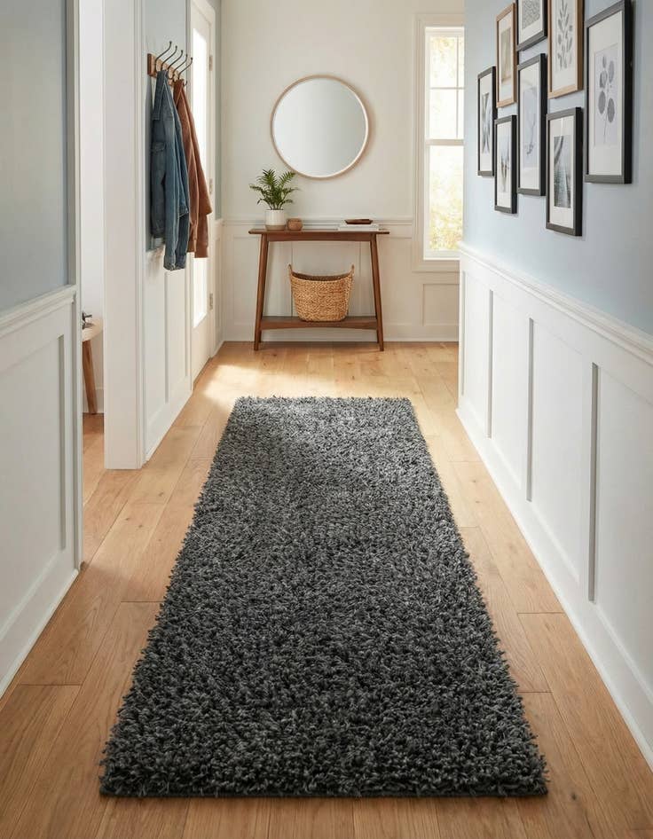 Detail image of  2' x 7' Zermatt Shag Runner Rug