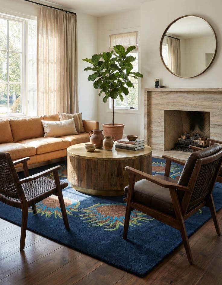 Detail image of 7' 5 x 7' 6 Luna Wool Square Rug