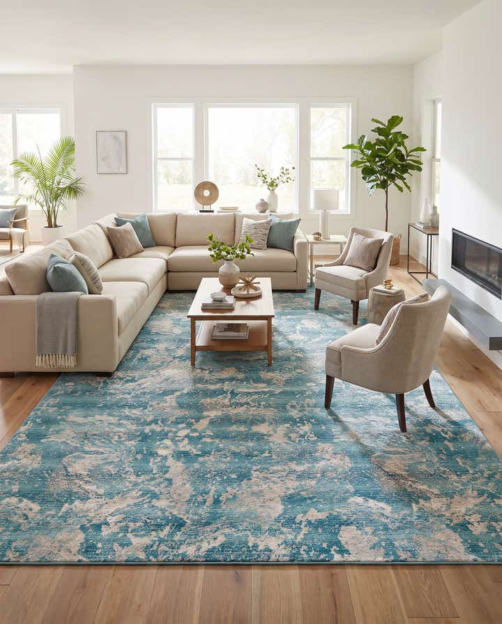 10' x 14' Easy-Clean Modern Indoor / Outdoor Rug