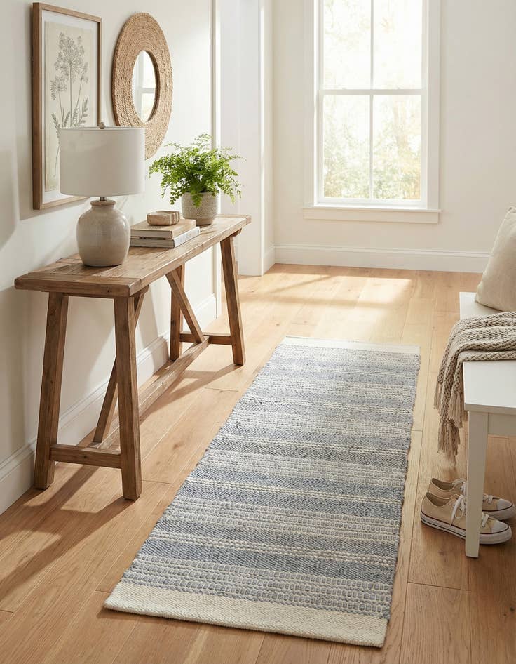 Detail image of  2' x 6' 1  Hand Woven Lariat Runner Rug