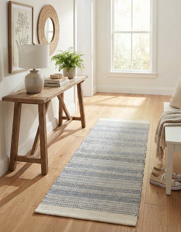 2' x 6' 1 Hand Woven Lariat Runner Rug