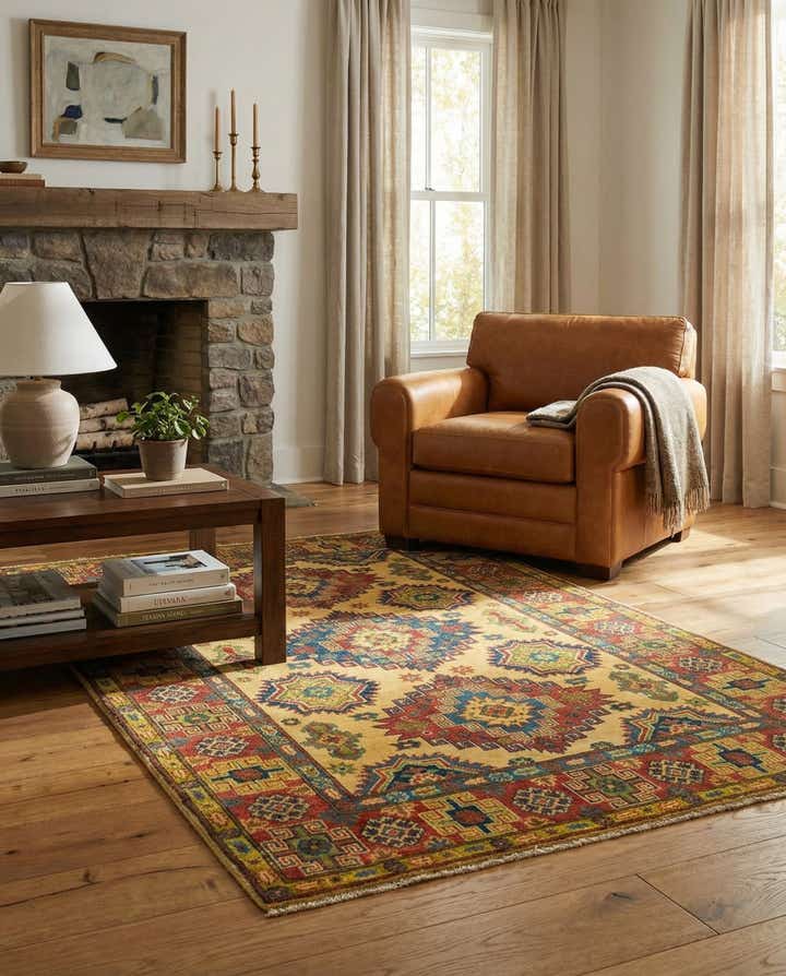 4' 2 x 6' 1 Hand Knotted Kazak Rug