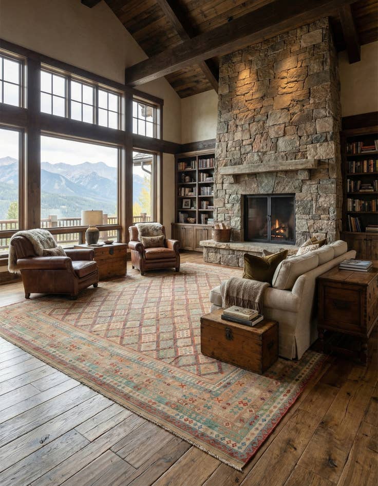 Detail image of 20' x 25' 5  Hand Woven Kilim Maymana Wool Rug