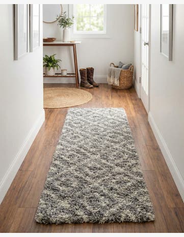 2' x 6' Trellis Shag Runner Rug