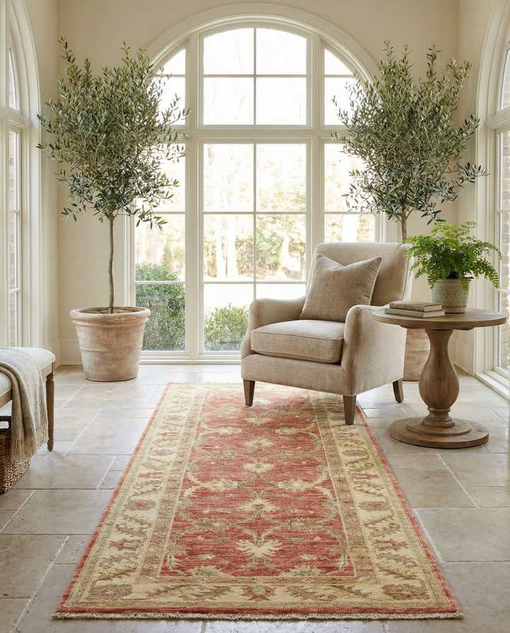 2' 8 x 9' 8 Hand Knotted Peshawar Ziegler Runner Rug