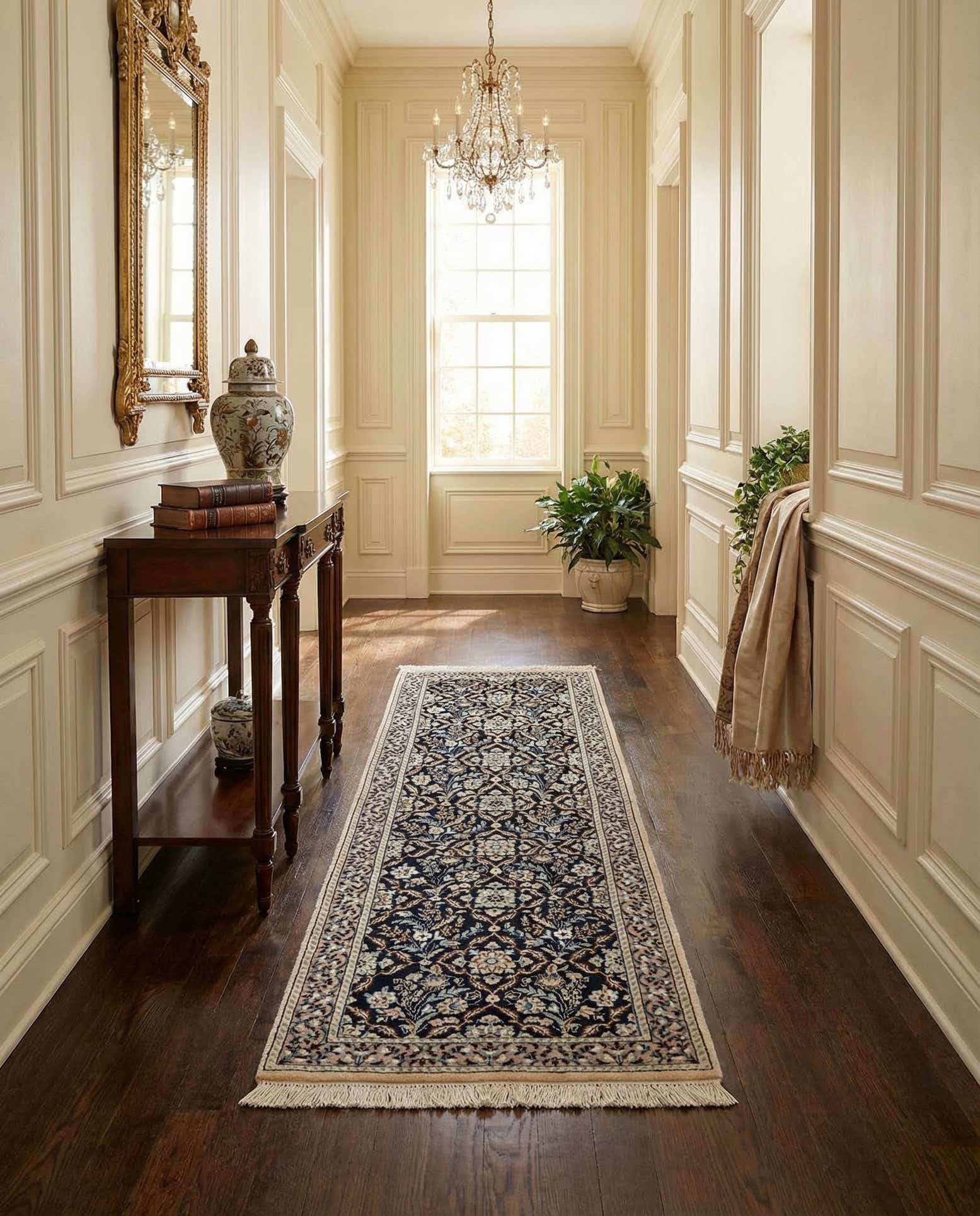 1' 7 x 5' 2 Hand Knotted Nain Rug