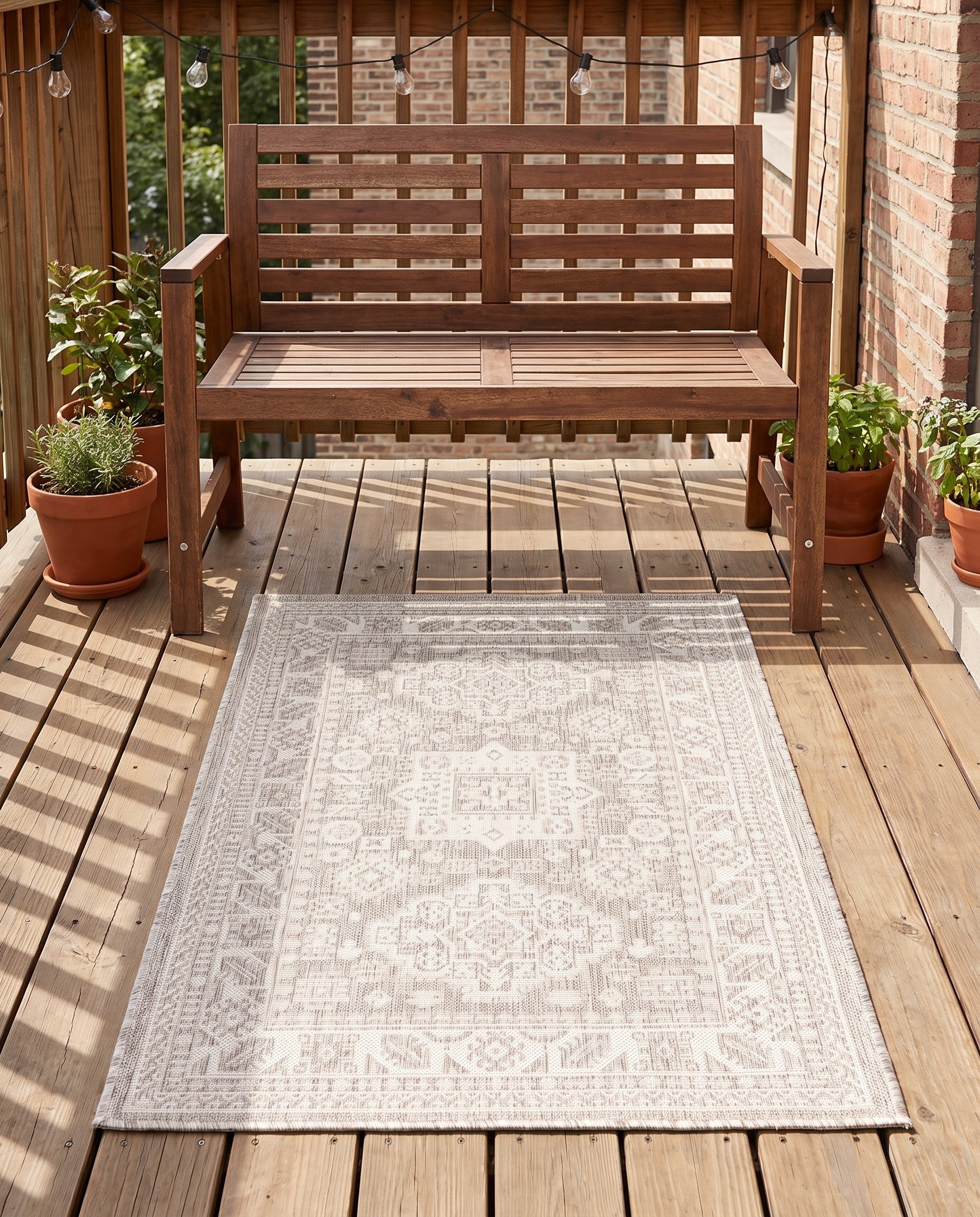 3' x 5' 3 Easy-Clean Aztec Indoor / Outdoor Rug