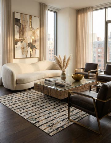 5' x 8' Cowhide Leather Rug