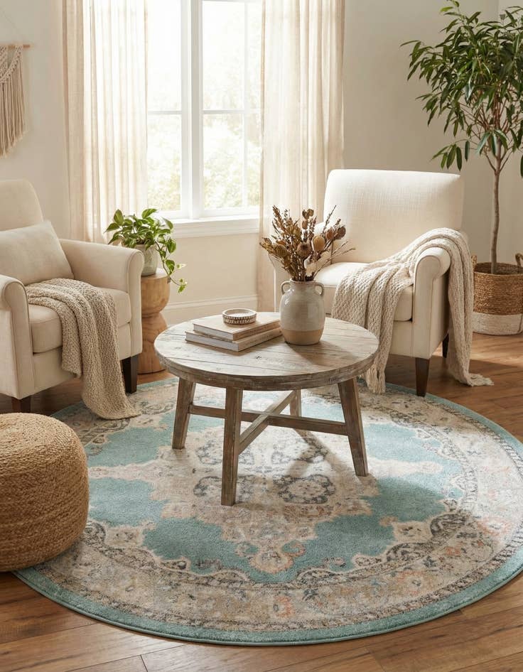 Detail image of 7' 10 x 7' 10 Parker Round Rug