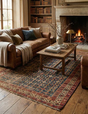 4' 7 x 6' 3 Hand Knotted Kazak Oriental Wool Rug