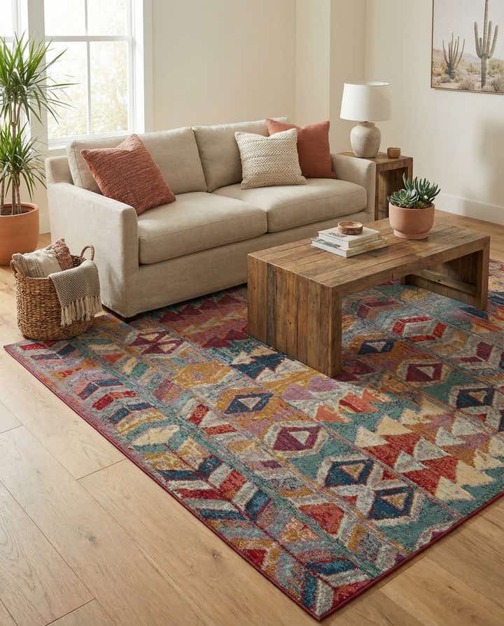 7' x 10' Easy-Clean Modern Indoor / Outdoor Rug