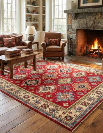 5' 1 x 6' 10 Hand Knotted Kazak Rug