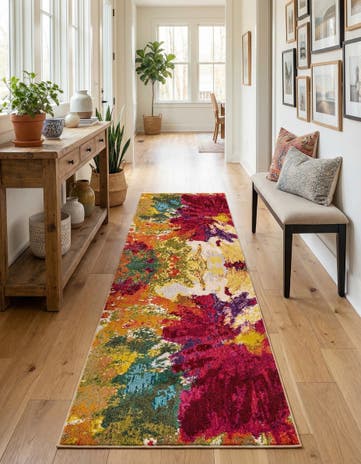 Washable Hyacinth Runner Rug