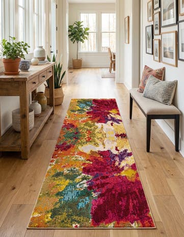 2' 8 x 10' Washable Hyacinth Runner Rug