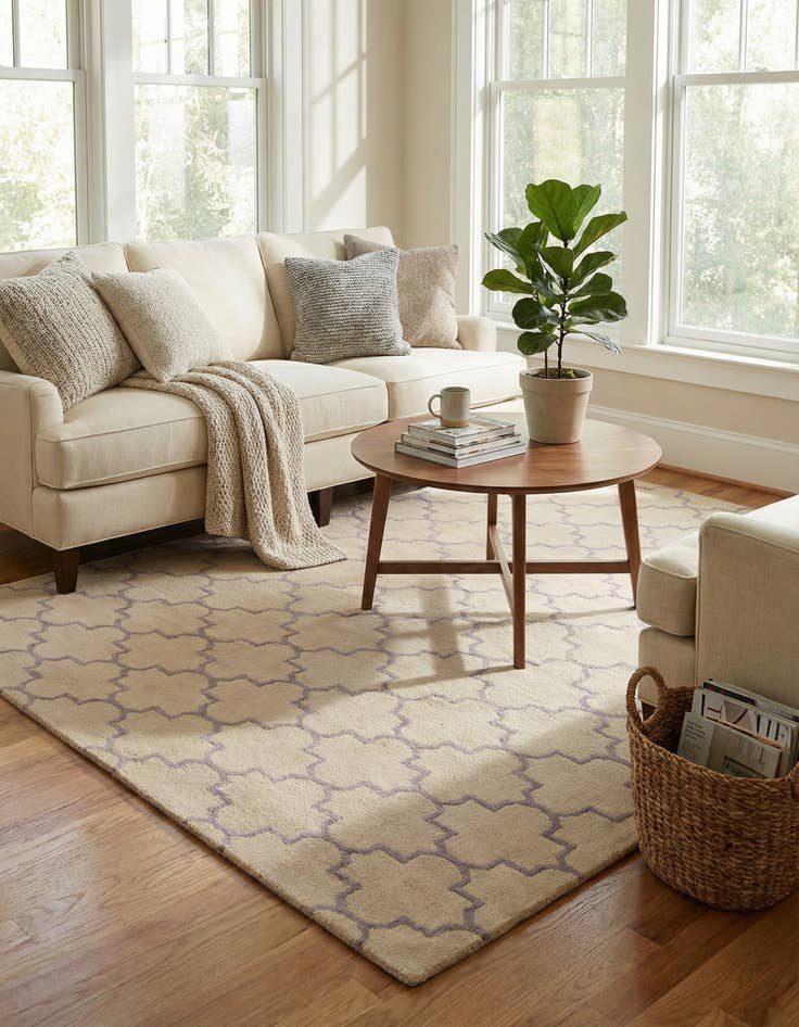 Detail image of 6' 1 x 9' 1 Luna Wool Rug