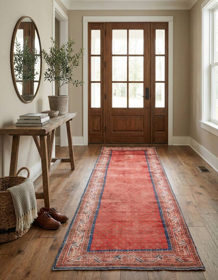 Detail image of 3' 2 x 10' 2  Hand Knotted Ultra Vintage Persian Wool Runner Rug