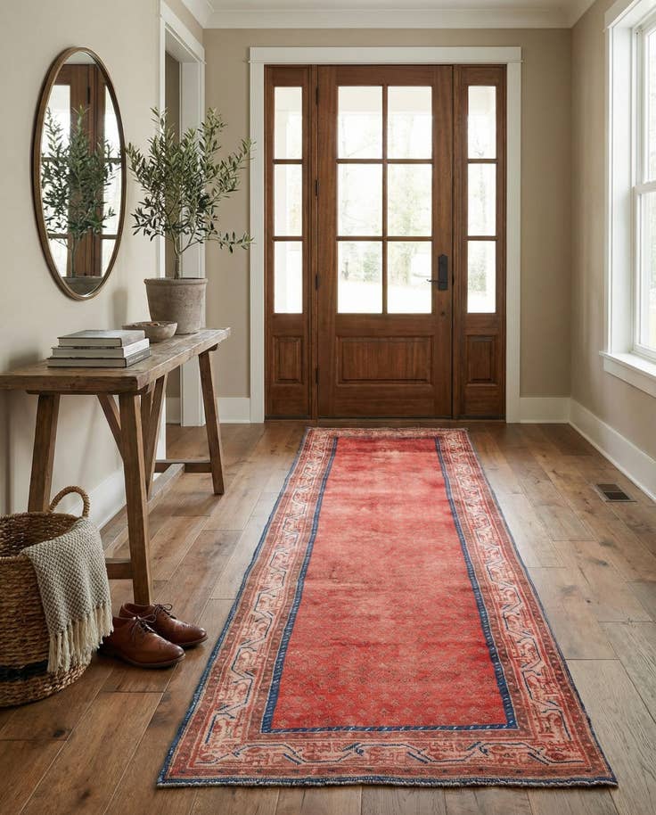 Detail image of 3' 2 x 10' 2 Hand Knotted Ultra Vintage Persian Wool Runner Rug