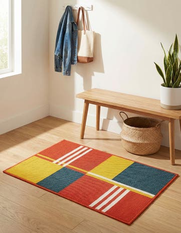 2' x 3' Easy-Clean Modern Indoor / Outdoor Rug