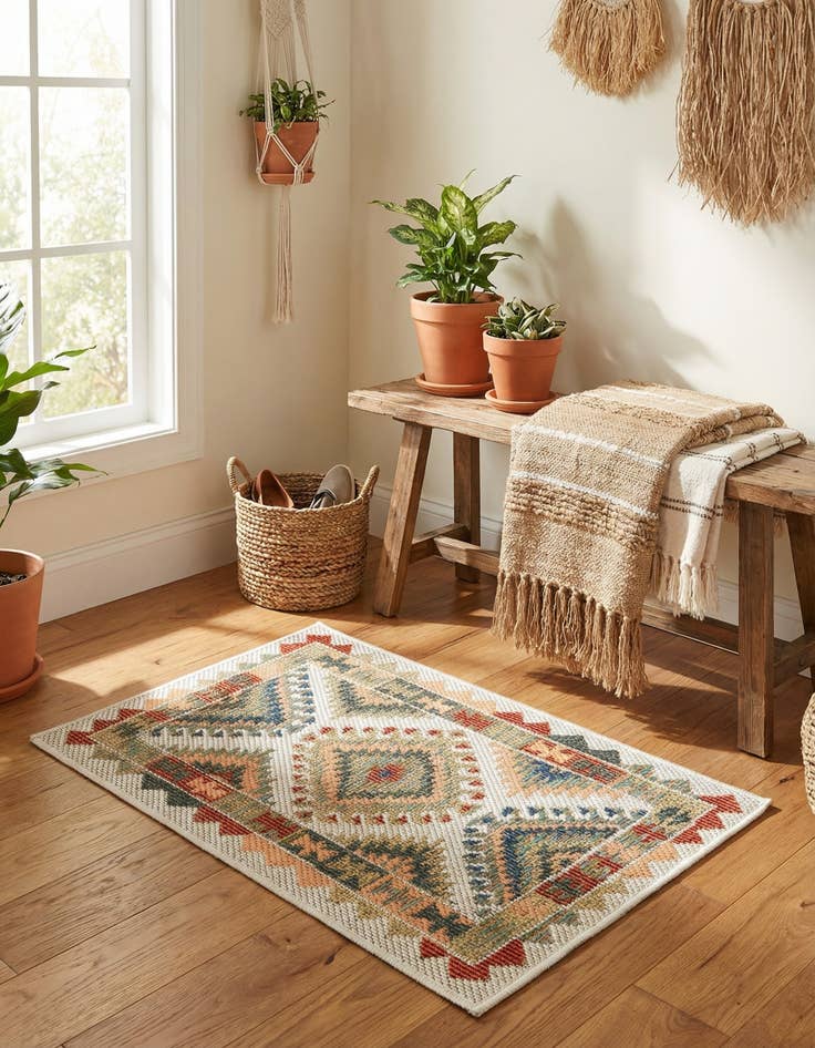 Detail image of 2' x 3' Easy-Clean Baja Indoor / Outdoor Rug
