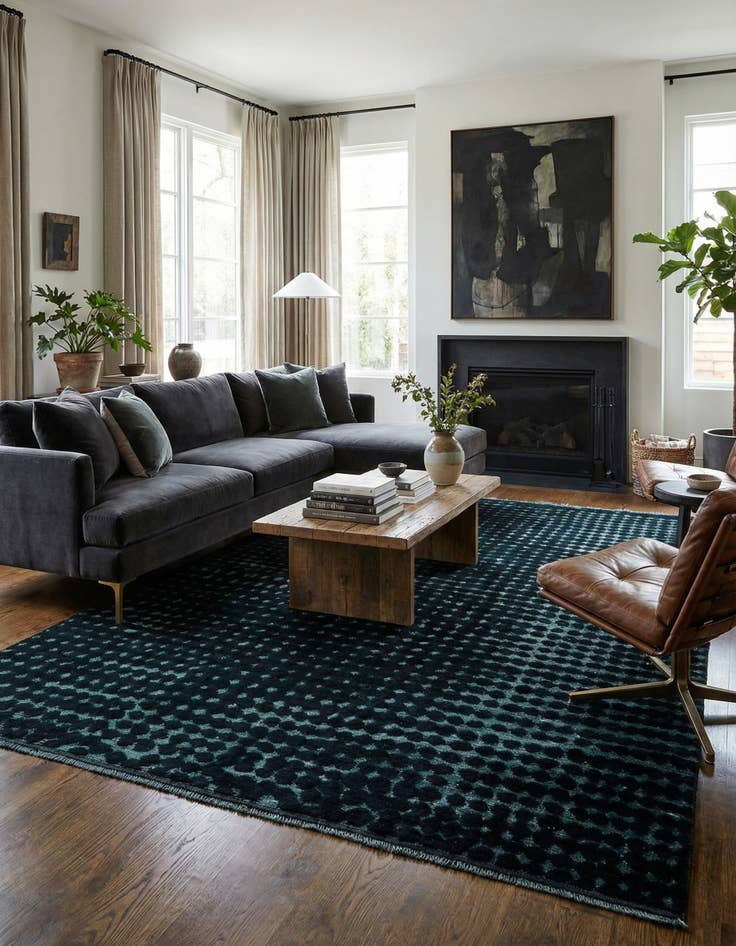 Detail image of  6' 5 x 10' 1  Hand Knotted Darya Wool Rug