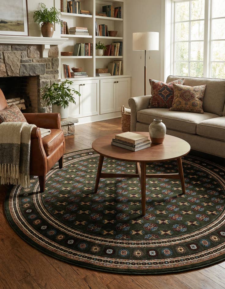 Detail image of 10' x 10' Bokhara Round Rug