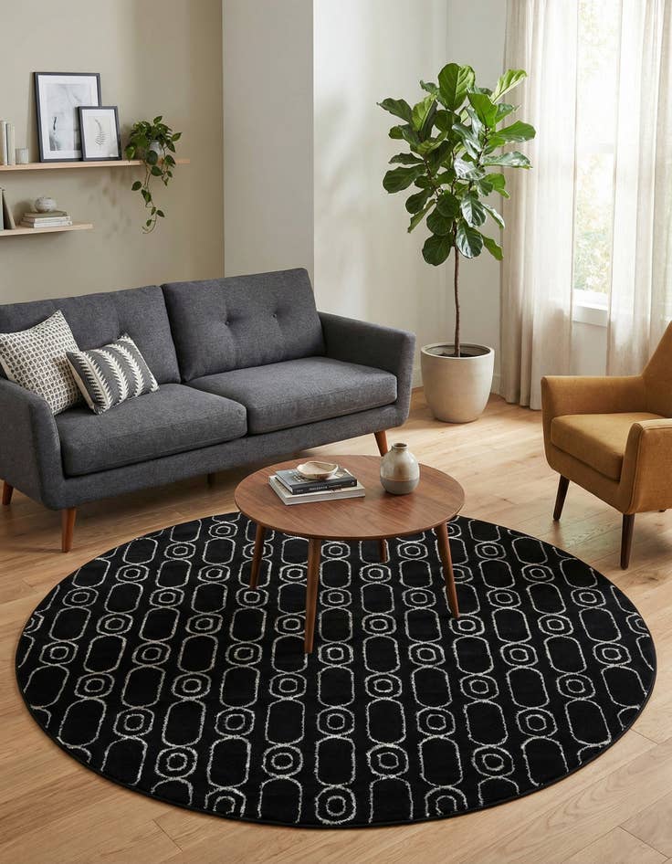 Detail image of 6' x 6' Vogue Geo Round Rug