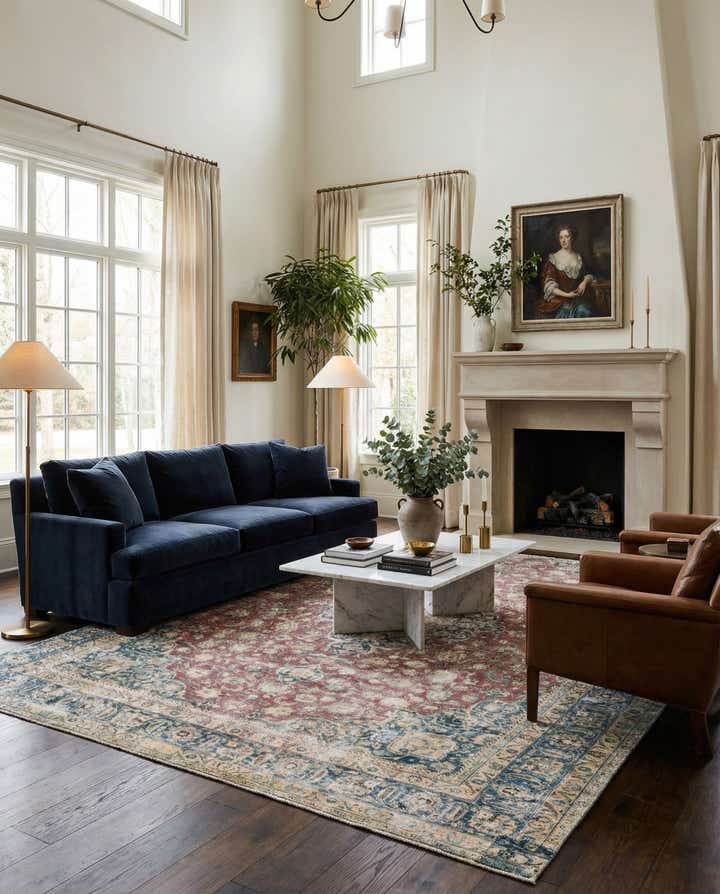 9' 5 x 10' 10 Hand Knotted Ultra Vintage Persian Wool Rug
