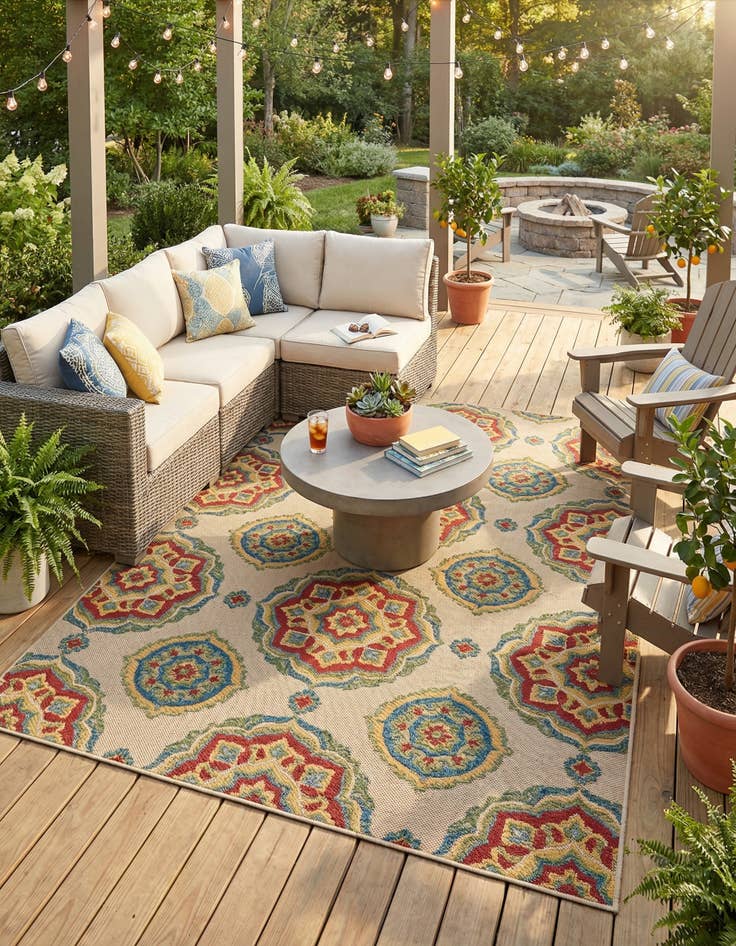 Detail image of 9' x 12'  Washable Casablanca Indoor / Outdoor Rug