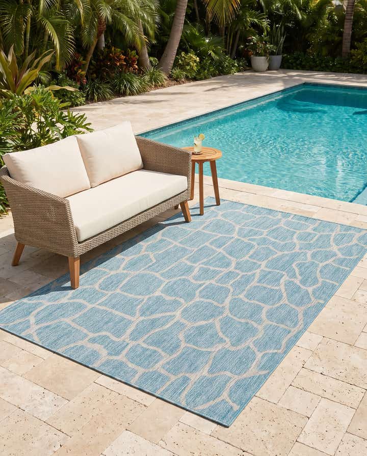 5' 3 x 8' Easy-Clean Safari Indoor / Outdoor Rug