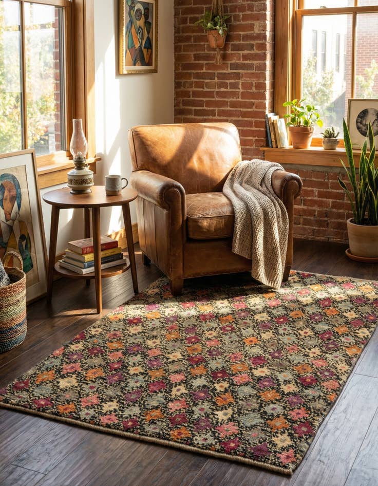 Detail image of 2' 9 x 4'  Hand Knotted Balouch Wool Rug