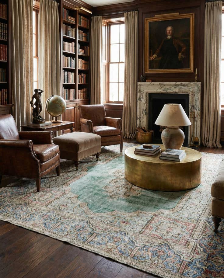 Detail image of 9' 5 x 12' 6 Vintage Royal Wool Rug