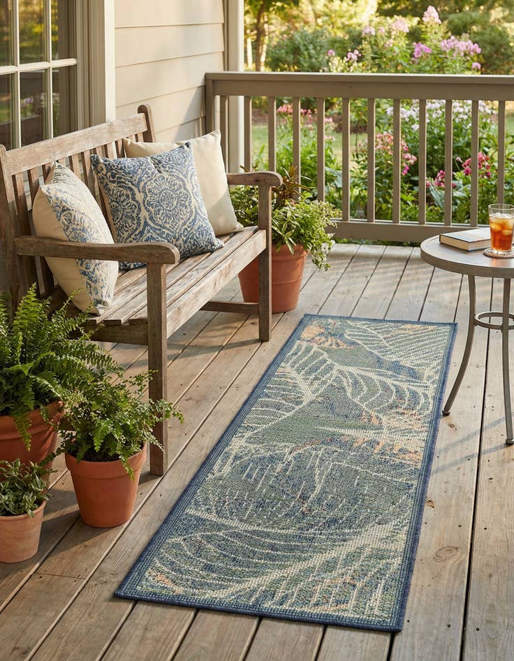Detail image of 2' x 6'  Washable Baja Indoor / Outdoor Runner Rug