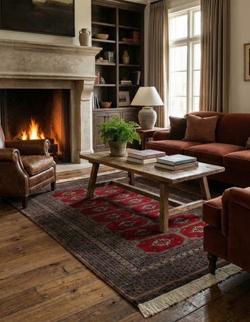 4' 3 x 6' Hand Knotted Bokhara Wool Rug