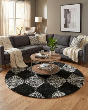  7' x 7' Serenity Shag Round Rug