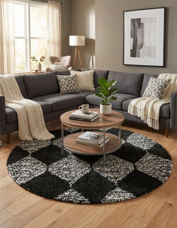 7' x 7' Serenity Shag Round Rug
