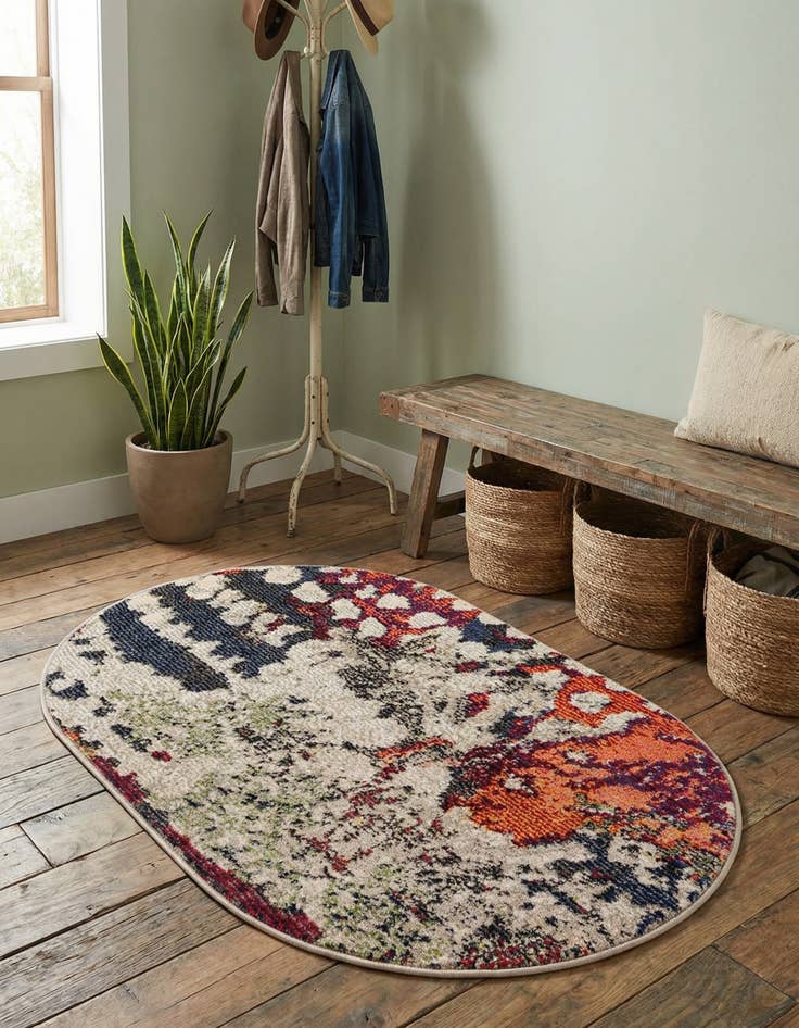 Detail image of 2' 2 x 3' 1  Washable Haerfest Oval Rug