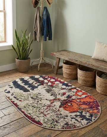 Washable Haerfest Oval Rug