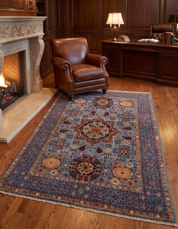 3' 5 x 5' Hand Knotted Mamluk Ziegler Rug