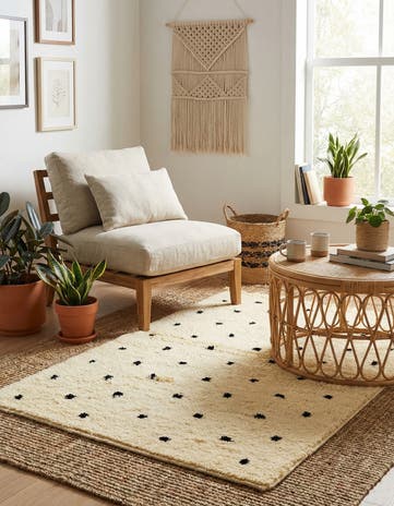 2' 10 x 4' 10 Hand Knotted Moroccan Wool Rug