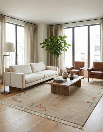 5' 9 x 7' 11 Hand Knotted Tibet Wool Rug