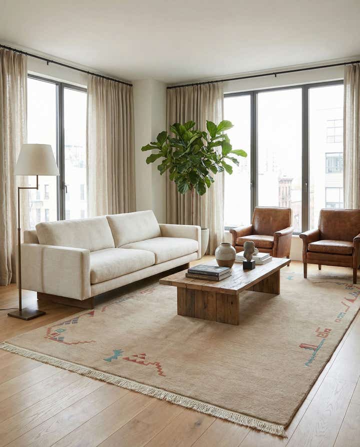 5' 9 x 7' 11 Hand Knotted Tibet Wool Rug