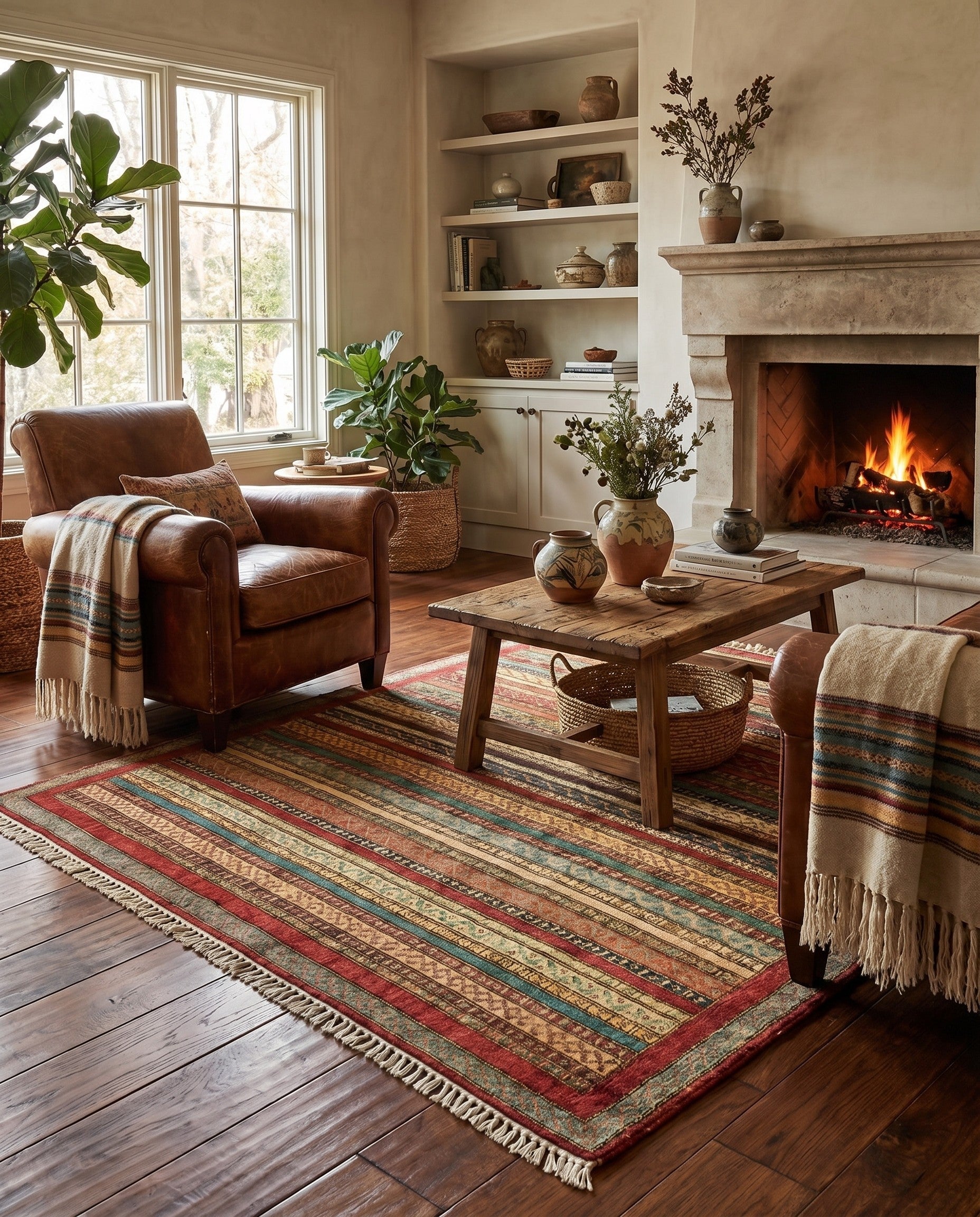 5' 2 x 6' 5 Hand Knotted Ariana Ziegler Rug